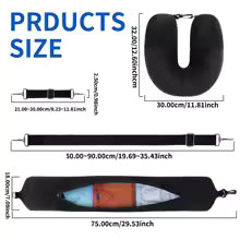 Oreiller de cou de voyage avec vêtements remplissable